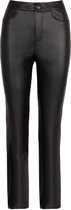 Straight leather trousers black