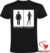 Your Girlfriend My Girlfriend Heren t-shirt | porno chick | Seks | Porno | model | pornomodel | BDSM |lekker wijf | grappig