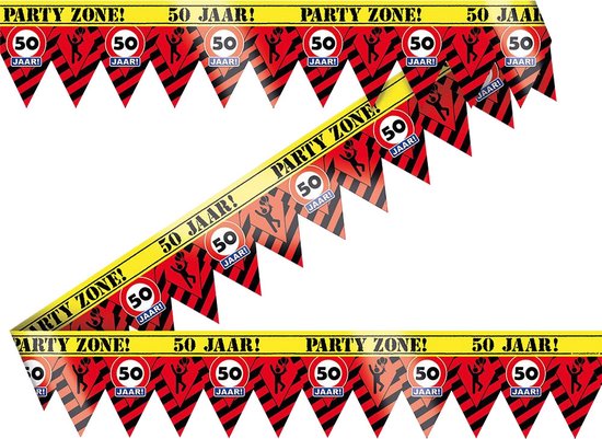 Paperdreams - Party lint verkeersbord 50 jaar