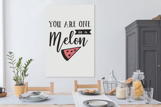 Tableau Peinture Citations - Proverbes - Tu es un dans un melon - 90x140 cm - Décoration murale