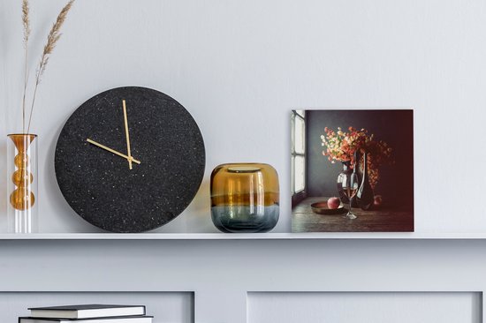 Verre à vin avec fleurs et pommes 20x20 cm - petit - Tirage photo sur toile (Décoration murale salon / chambre)