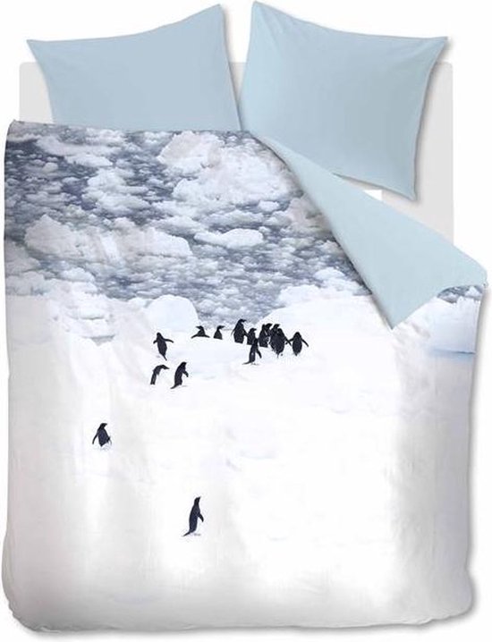 Zachte Dekbedovertrek Lits-Jumeaux Pinguins | 240x200/220 | Soepel En Kleurecht | Strijkvrij