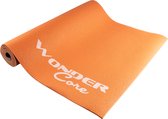 Wonder Core Yogamat Fitness Sport Gymnastiek Pilates Mat antislip 6 mm dik - Oranje / Grijs - 170 x 60 cm