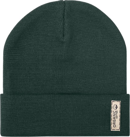 Bonnet - bonnet d'hiver - bonnet homme et femme - bio - coton bio - vert  foncé | bol