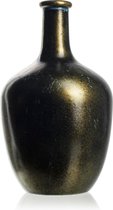Glazen fles vaas 'sofia' donker groen - Mat - Luxe kwaliteit - Bloemen/Boeket - Decoratie