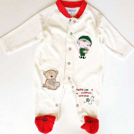 Kerst baby bodysuit Helping Santa 36 maanden kerst babykleding