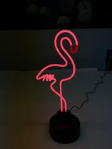 Neon Lamp Flamingo (met voet) Echt neon