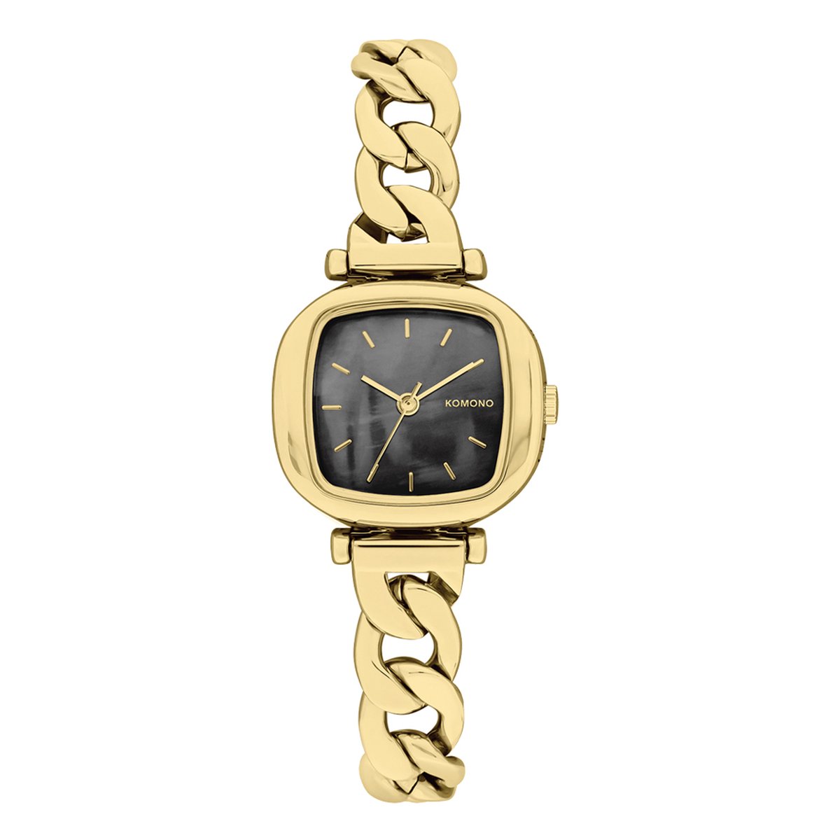 Komono Moneypenny Revolt Gold Black Horloge W1208 RVS Goudkleurig Zwart