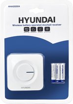 Hyundai – Moderne draadloze deurbel ontvanger – Op batterijen – wit