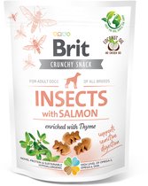 Brit Care Crunchy Snack - Insects with Salmon 200 gr - Hondensnack - Hypoallergeen