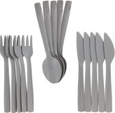 Bondoo Plastic vorkjes bestek - Plastic vorkjes wegwerp - Stevig en Herbruikbaar - BPA Vrij - Vaatwasbestendig - Grijs