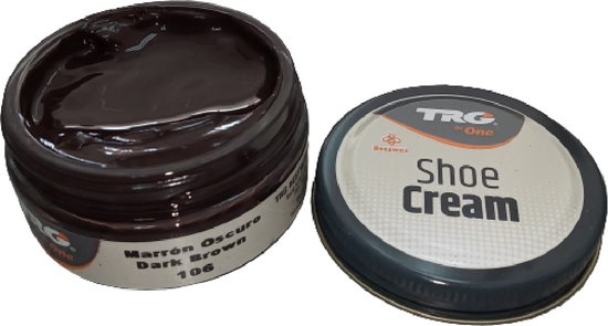 TRG - schoencrème met bijenwas - donker bruin - 50 ml