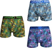 Heren boxershort 3 pack met blokjesprint XXL