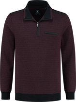 Chris Cayne - Sweater Half Zip - Allover print - Heren - Shirt - Zwart/Rood - Maat M