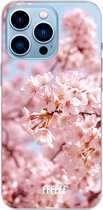 6F hoesje - geschikt voor iPhone 13 Pro - Transparant TPU Case - Cherry Blossom #ffffff