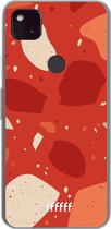 6F hoesje - geschikt voor Google Pixel 4a 5G -  Transparant TPU Case - Terrazzo N°4 #ffffff