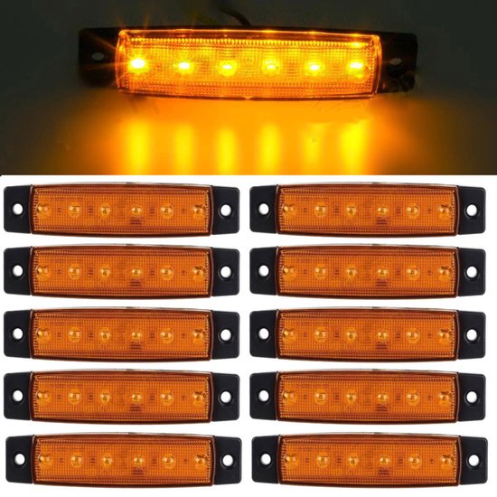 10 stuks LED contourverlichting 12v / 24v Oranje | bol.com