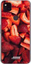 6F hoesje - geschikt voor Google Pixel 4a 5G -  Transparant TPU Case - Strawberry Fields #ffffff