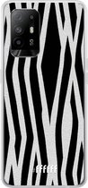 6F hoesje - geschikt voor OPPO A94 5G -  Transparant TPU Case - Zebra Print #ffffff