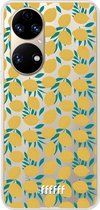 6F hoesje - geschikt voor Huawei P50 -  Transparant TPU Case - Lemons #ffffff