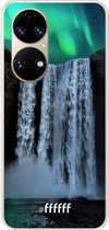 6F hoesje - geschikt voor Huawei P50 -  Transparant TPU Case - Waterfall Polar Lights #ffffff