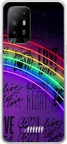 6F hoesje - geschikt voor OPPO A94 5G -  Transparant TPU Case - Love is Love #ffffff