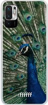 6F hoesje - geschikt voor Xiaomi Redmi Note 10 5G -  Transparant TPU Case - Peacock #ffffff