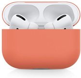 Hoes voor Apple AirPods PRO Hoesje Siliconen Case Cover - Oranje