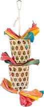 Trixie vogel natuurspeelgoed aan sisalkoord palmblad / maïslies - 35 cm - 1 stuks