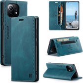 Luxe Flip Case met RFID Bescherming Kaarthouder en Magneetsluiting voor Xiaomi Mi 11 _ Blauw