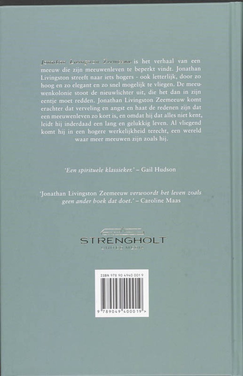 Jonathan Livingston Zeemeeuw - back cover