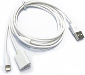 USB oplaadkabel voor Apple Pencil en iPhone/iPad - 1 meter - wit