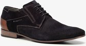 Bugatti suede heren veterschoenen - Blauw - Maat 46 - Echt leer