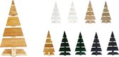 Floranica® Houten kerstboom | Kleur Natuurlijk | Larikshout | Hoogte 59 cm | Voetwijdte 27 cm | Mooie kerstversiering | Modern ontwerp | Kerstcadeau