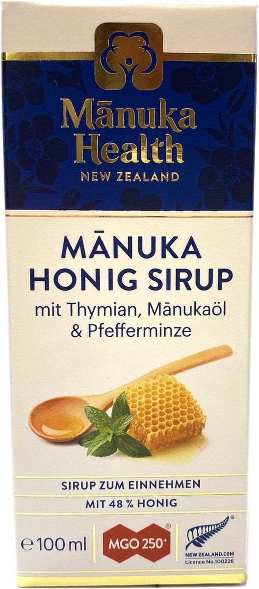 Manukahoning MGO 250+ siroop Nieuw-Zeeland 100ml Manuka Health