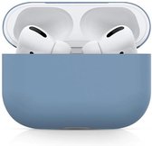 Hoes voor Apple AirPods PRO Hoesje Siliconen Case Cover - Licht Blauw