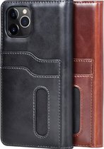 Puloka Apple iPhone 11 Genuine Leather Magnet Book case - Bruin