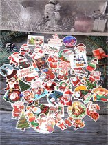 50 stuks stickers kerst 6x5,5 cm