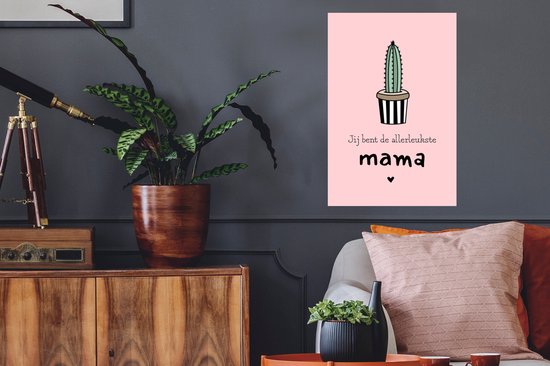 Stickers muraux - Film autocollant - Cadeau fête des mères avec texte - Tu es la meilleure maman - fond rose - 40x60 cm - Film adhésif - Stickers muraux chambre d'enfant - Papier peint autocollant - Papier peint autocollant - Film autocollant