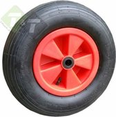 Wiel velg pvc luchtband 400x80mm. as 20mm.