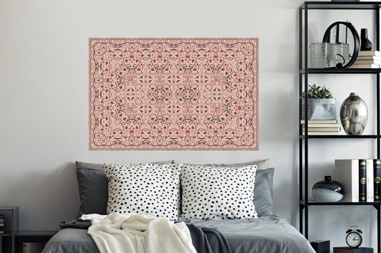 Stickers muraux - Film autocollant - Tapis persan - Tapis - Motifs - Rose - 120x80 cm - Film adhésif - Stickers muraux Chambre d'enfant - Papier peint autocollant