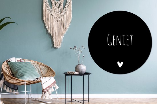 WallCircle - Wall Circle - Wall Circle - Proverbes - Citations - Enjoy - Aluminium - Dibond - 120x120 cm - Intérieur et Extérieur XXL