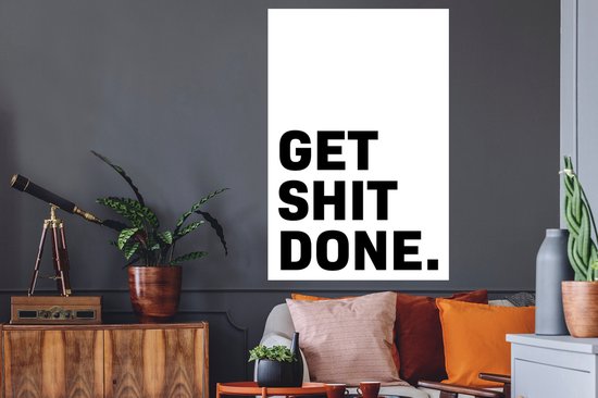 Stickers muraux - Film autocollant - Citations - Dictons - Faites de la merde - 80x120 cm - Film adhésif - Stickers muraux Chambre d'enfant - Papier peint autocollant