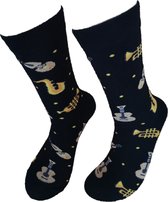 Verjaardag cadeau - Grappige sokken – Concert sokken – Muziek sokken – Instrument sokken - Leuke sokken - Vrolijke sokken - Luckyday Socks – Valentijn sokken - Socks waar je Happy van wordt - Maat 40-45