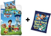 Paw Patrol dekbedovertrek FLANEL 140x200 + fleece deken PROMOpack