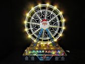 Kerstdorp - Verlicht Reuzenrad met muziek - Ferris Wheel - Blauw / Zilver