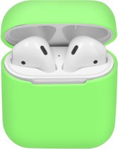 Hoes voor Apple AirPods Hoesje Siliconen Case Cover - Neon Groen