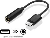 USB-C naar 3.5mm Audio Jack Adapter - Zwart - Met DAC (Digital Analog Converter)