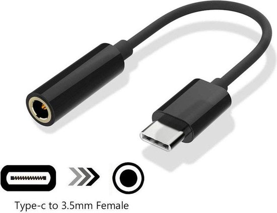 Adaptateur Jack Audio USB-C vers 3.5mm - Zwart - Avec Convertisseur  analogique-digital