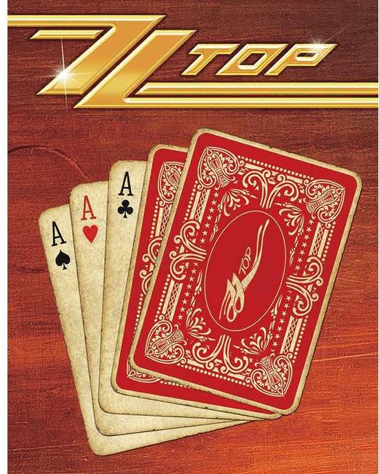 Metalen Wandbord ZZ Top Aces - 31,5 x 40,5 cm